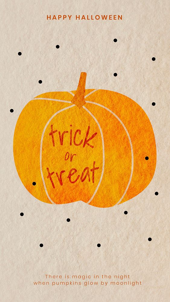 Trick or treat vector Halloween template