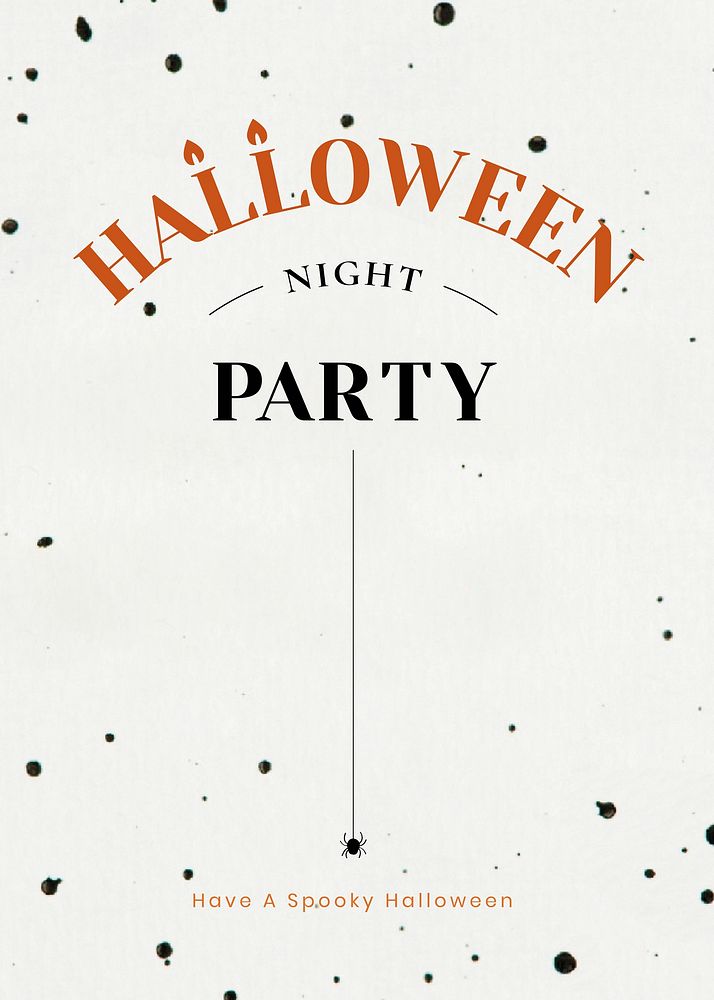 Halloween vector template party invitation card