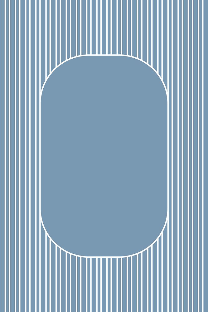 White striped frame vector on blue background