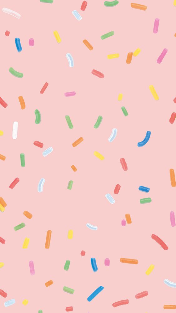 Confetti sprinkles wallpaper in pink