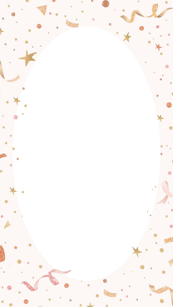 Festive ribbon frame vector on white background