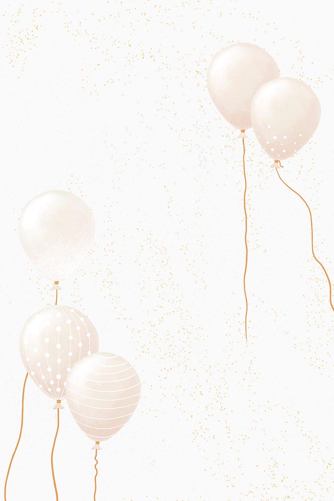 Luxury balloon vector background celebration in gold tone