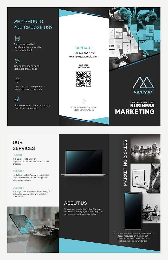 Business brochure template psd for marketing company