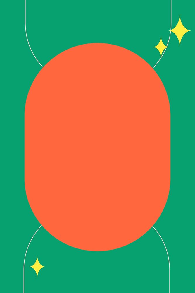 Colorful vector frame in orange and green