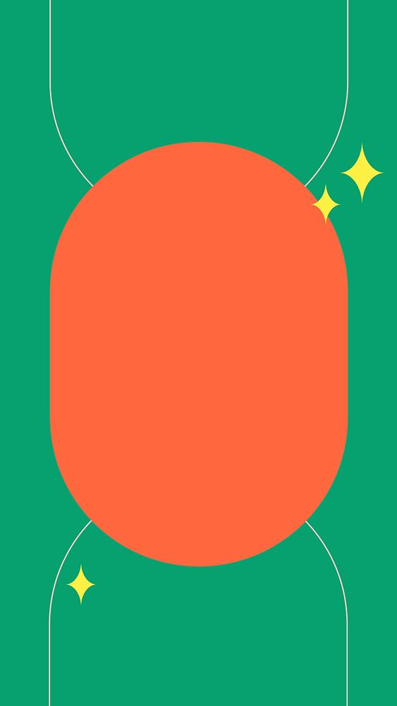 Colorful vector frame in orange and green