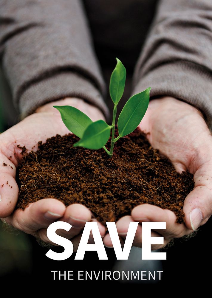 Environment poster with save the environment