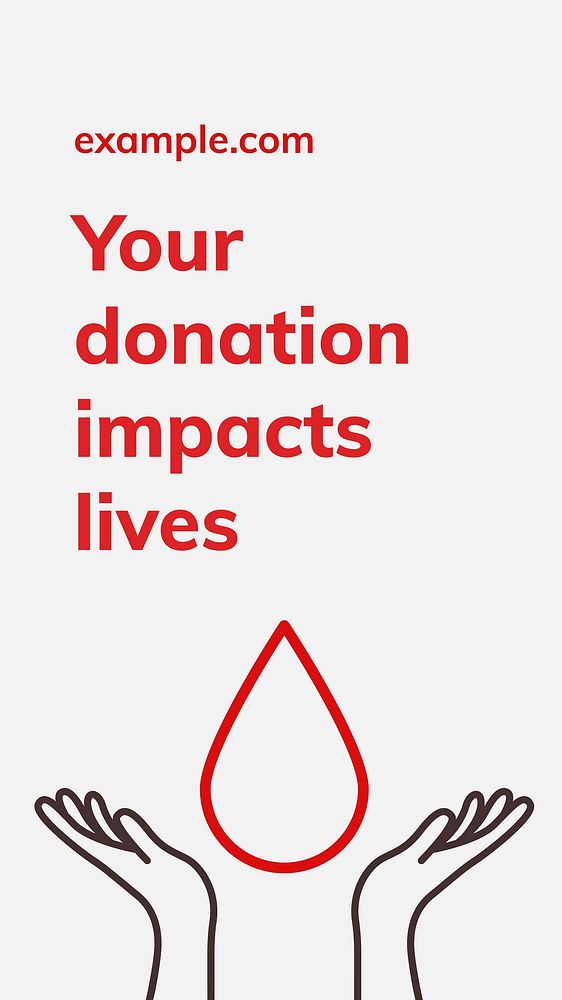 Donation impacts lives template vector health charity social media ad