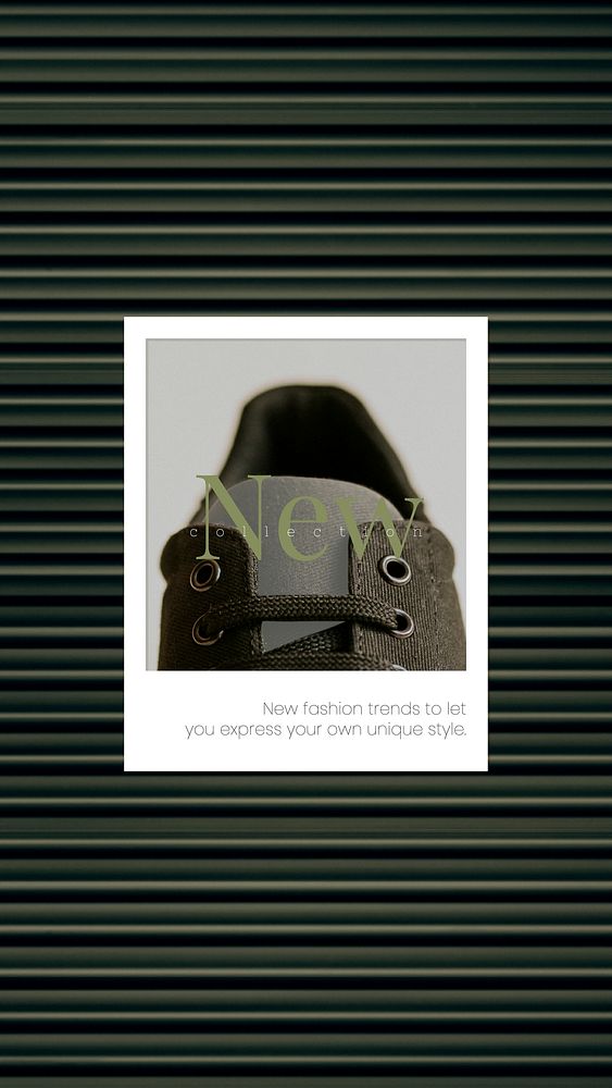 New unisex collection template vector story for fashion and sale in green and dark tone