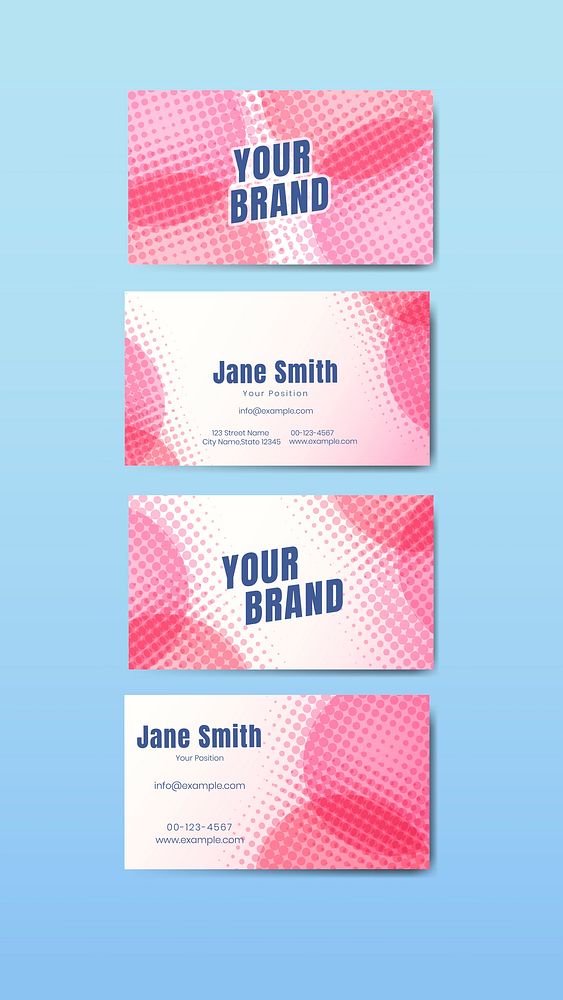 Business card template vector set