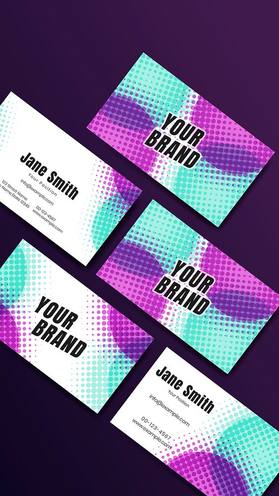 Business card template vector set