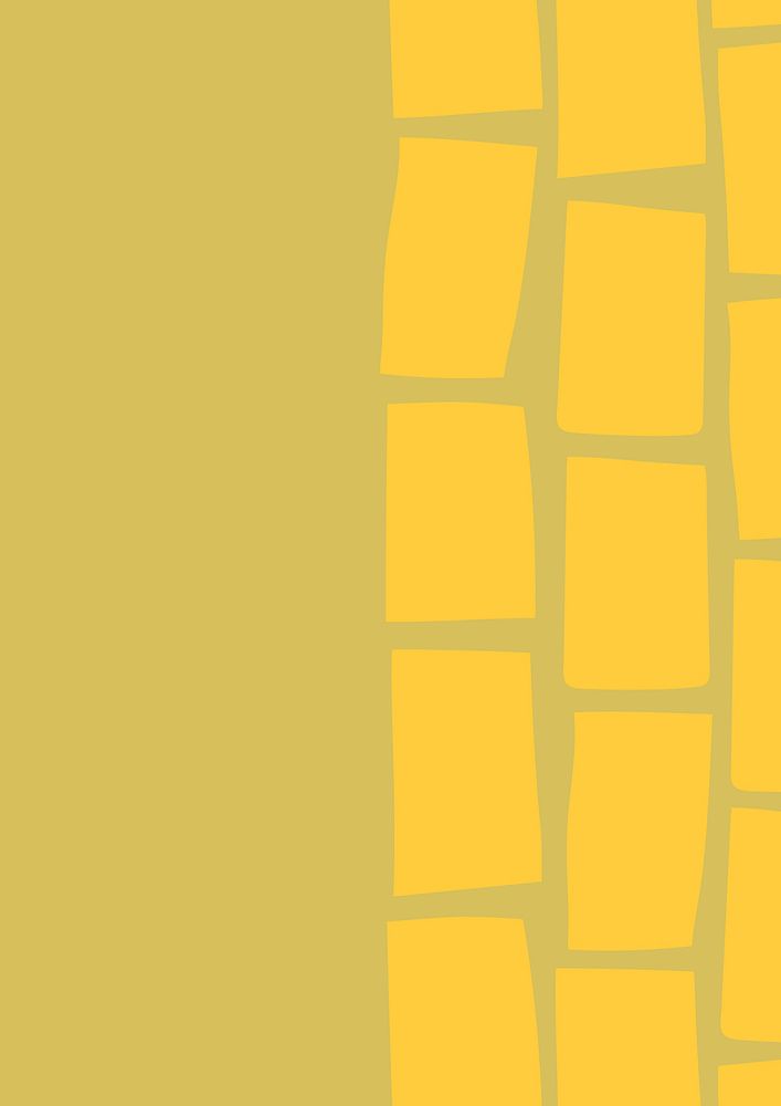 Yellow blocks pattern background in ditalini pasta shape