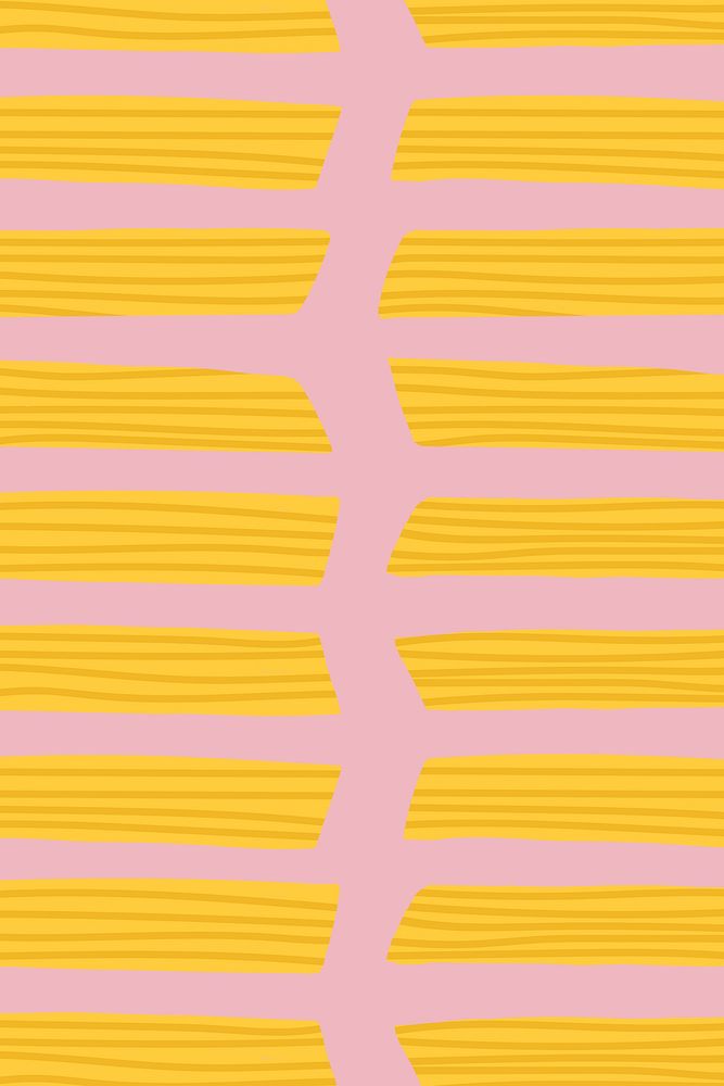 Penne pasta food pattern background in pink cute doodle style