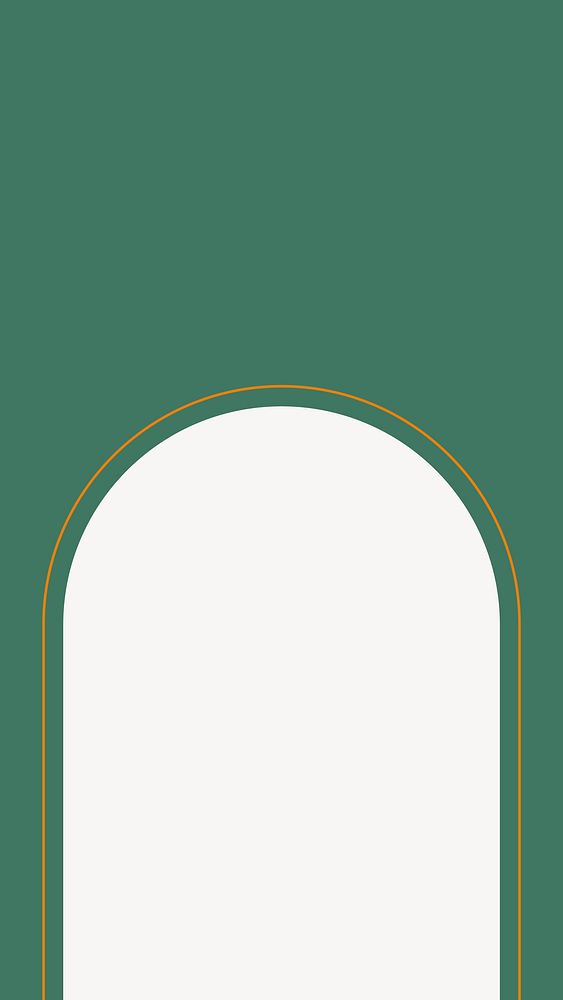 Arch frame background, aesthetic green design vector