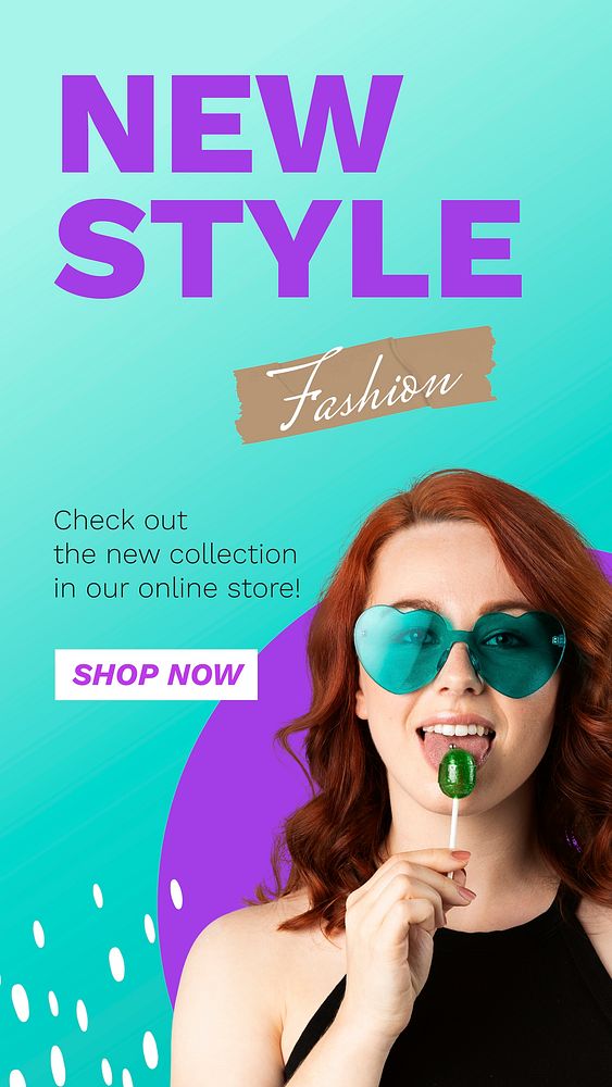 Women's fashion Instagram story template, promotion ad vector