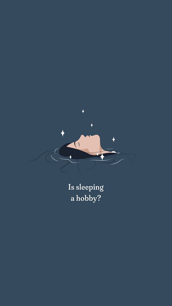 Sleeping hobby Facebook story template, aesthetic design vector