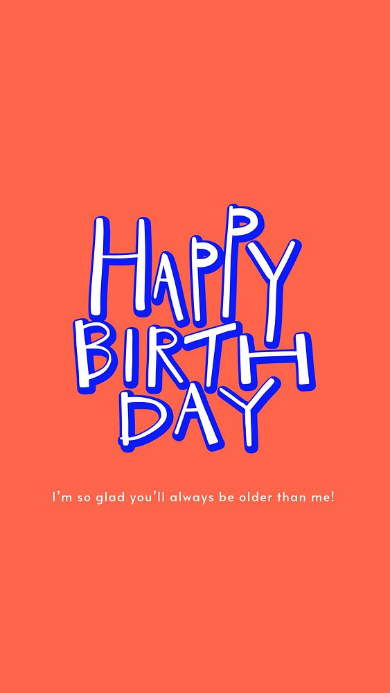 Birthday greeting Instagram story template, colorful typography vector