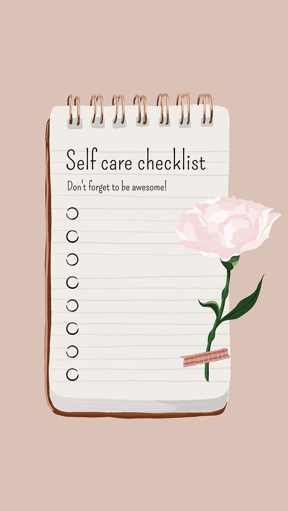 Aesthetic checklist Instagram story template vector