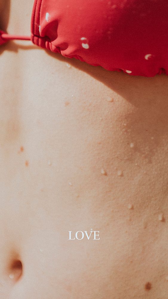 Bikini body Instagram story template, Summer aesthetic vector