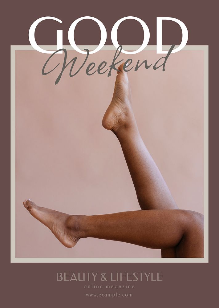 Legs aesthetic poster editable template, pink feminine design vector