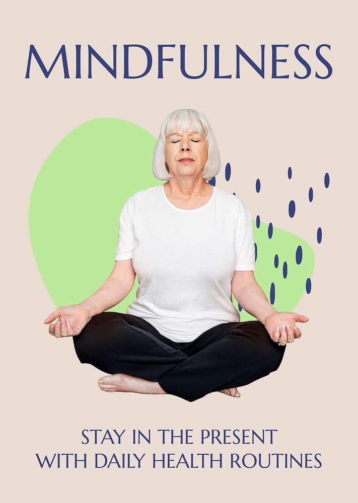 Mindfulness coaching poster template, editable design vector