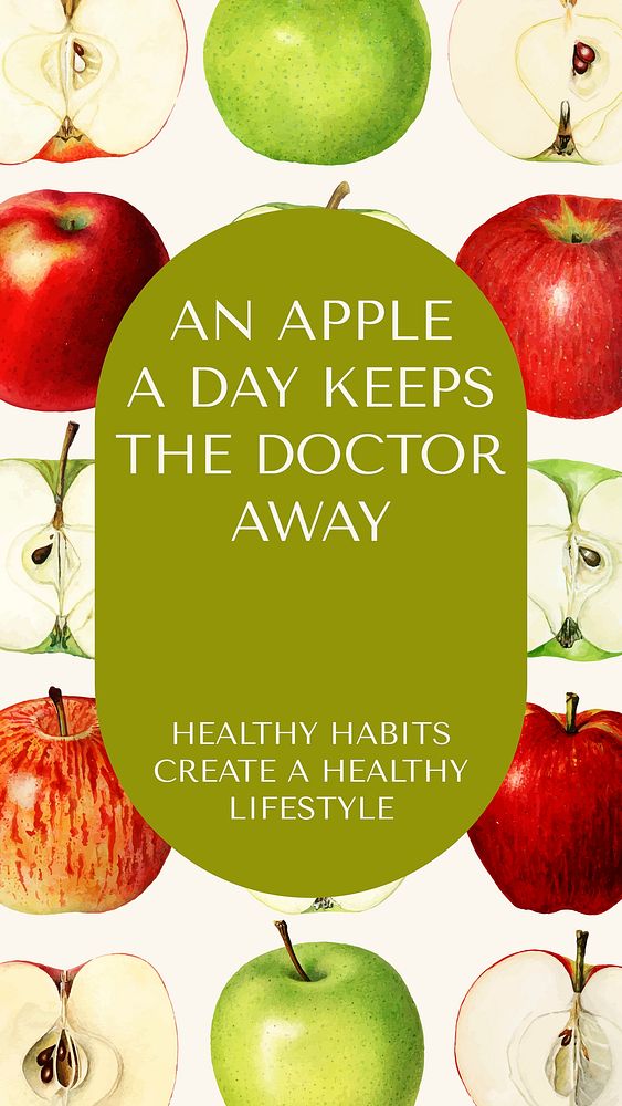 Healthy food Instagram story template, editable social media ad  vector