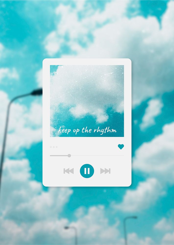 Music player poster template, entertainment, psd