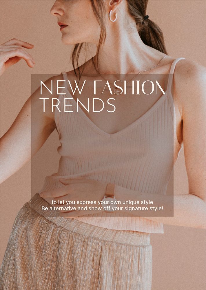 Fashion aesthetic poster editable template, shopping ad psd