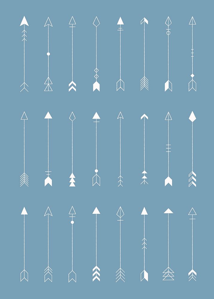 Arrow design element on a blue background vector