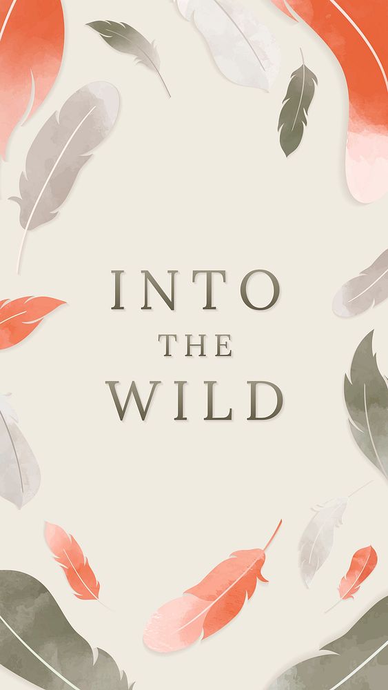 Into the wild feather background vector