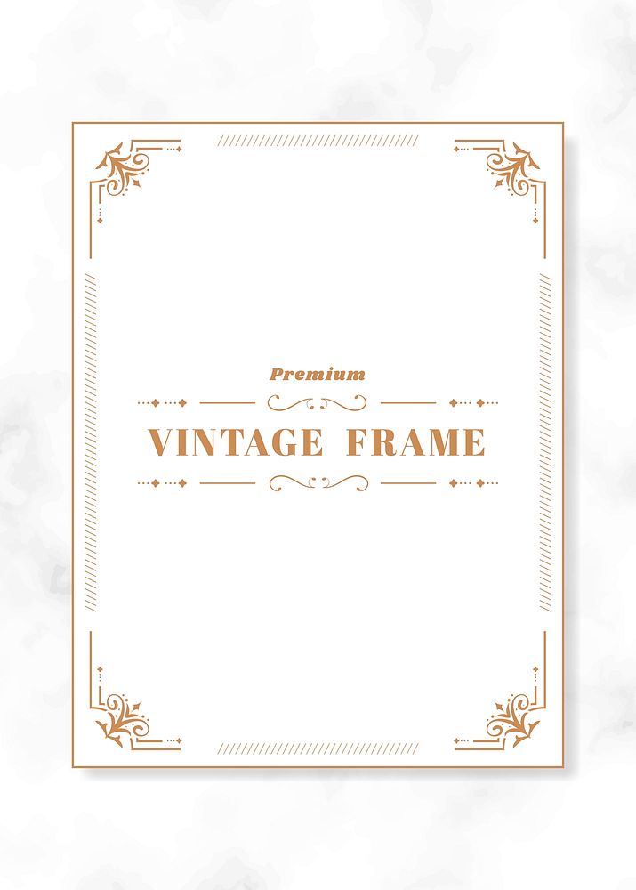 Vintage gold frame template vector collection