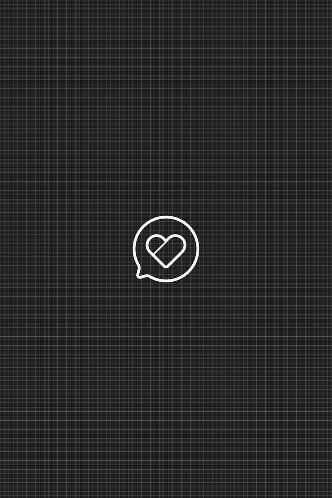 Heart social media icon vector