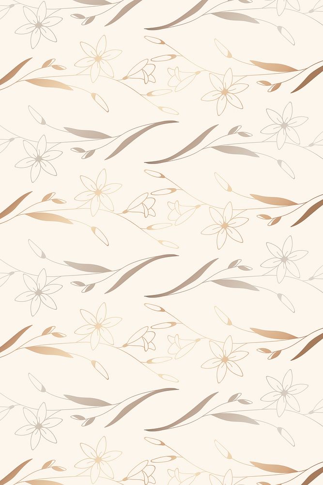 Seamless flower patterned background vector