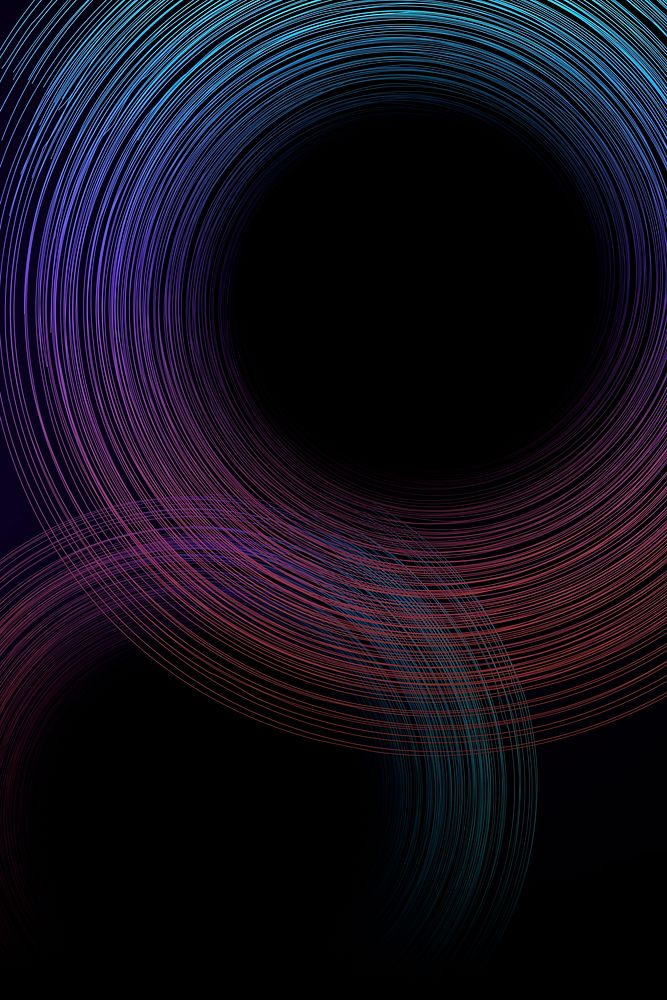 Colorful circular design on a black background vector