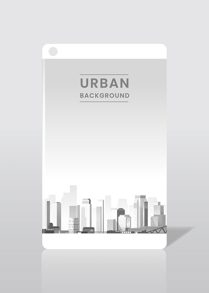 Urban in the smog media background template vector