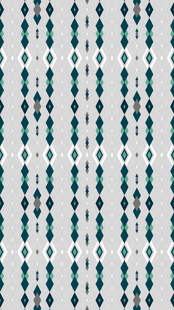 Gray and green geometric patterned mobile screen wallpaper