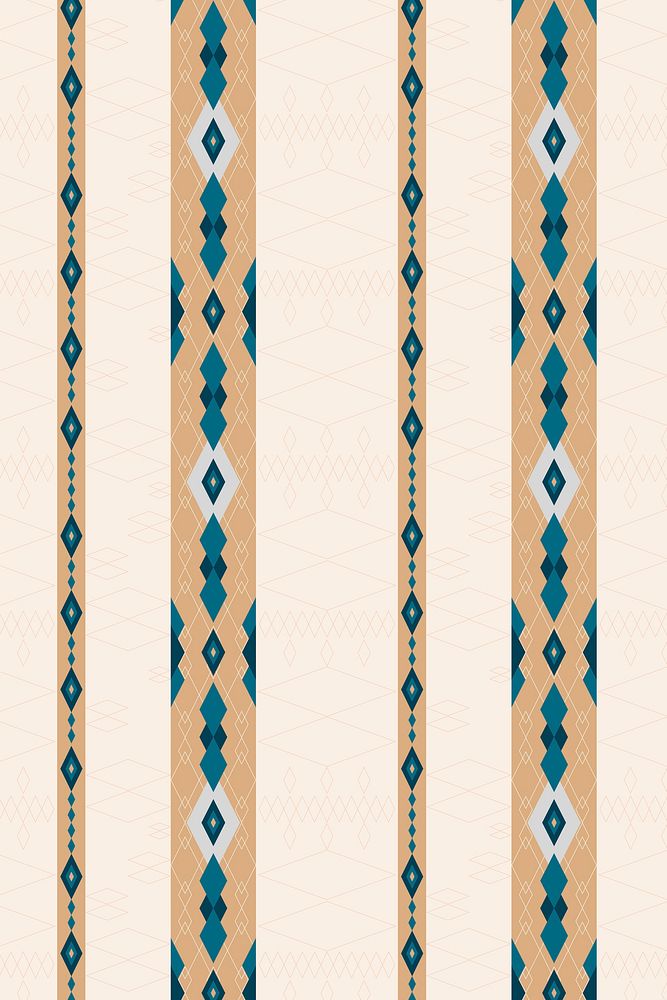 Beige seamless geometric patterned wallpaper vector