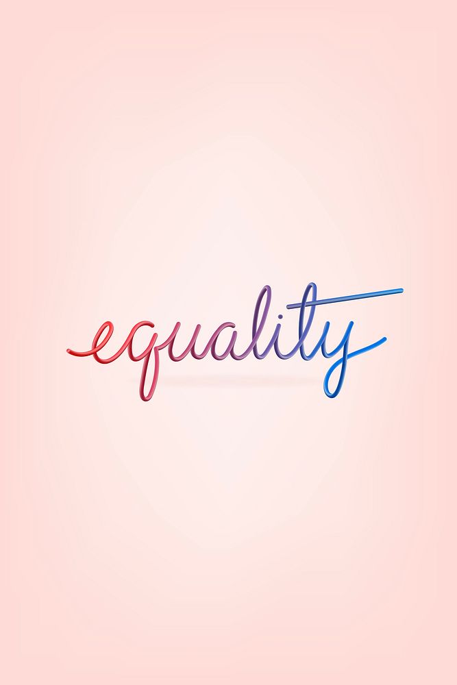 Handwritten Equality 3D word vector | Premium Vector - rawpixel