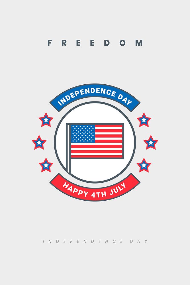 American independence day badge vector