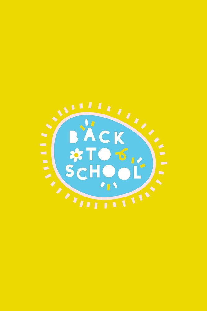 Yellow back to school background vector