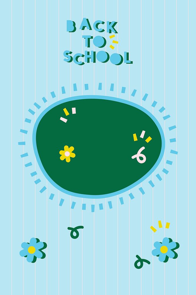 Blue back to school background vector