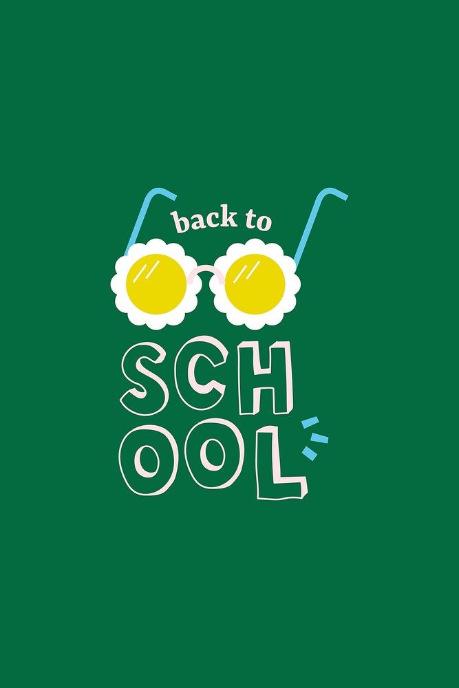 Green back to school background vector