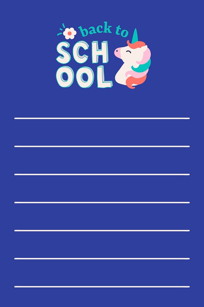 Blank blue notepaper template vector