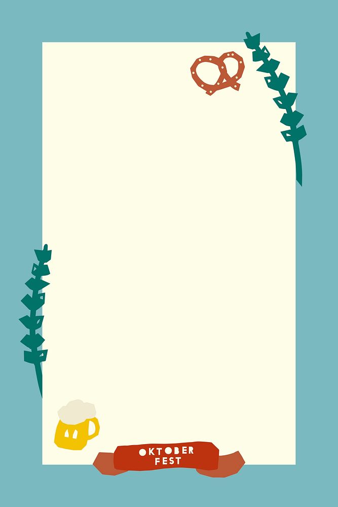 Oktoberfest beige poster template vector