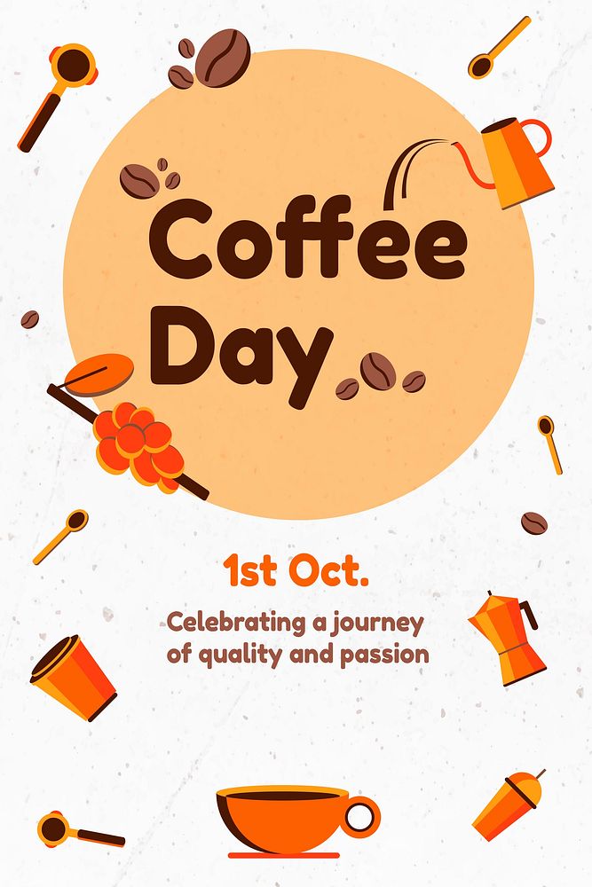 Coffee day poster design vector