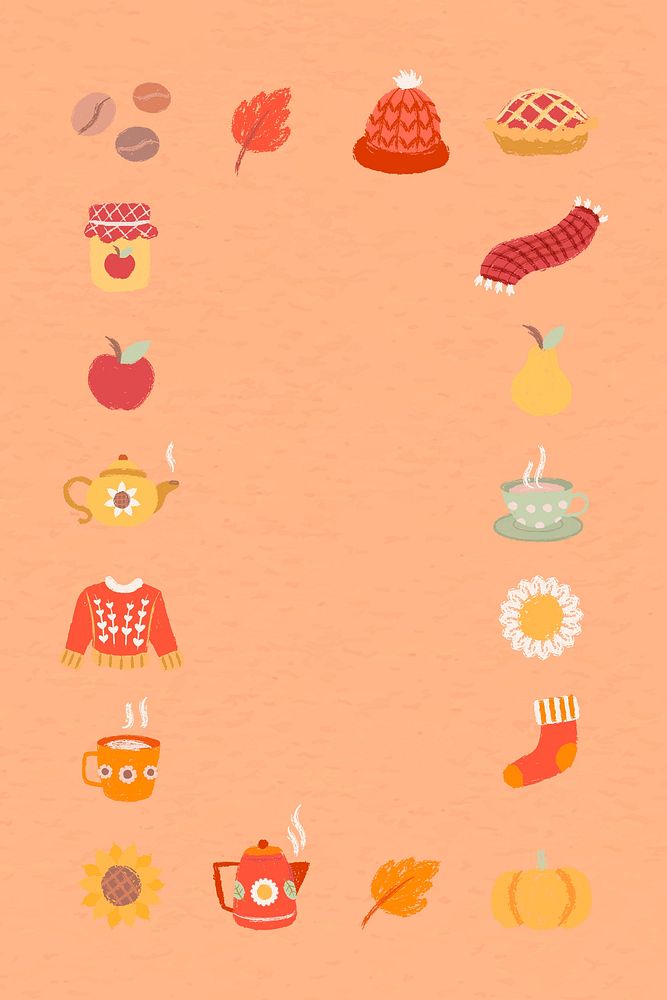 Autumn themed poster template vector