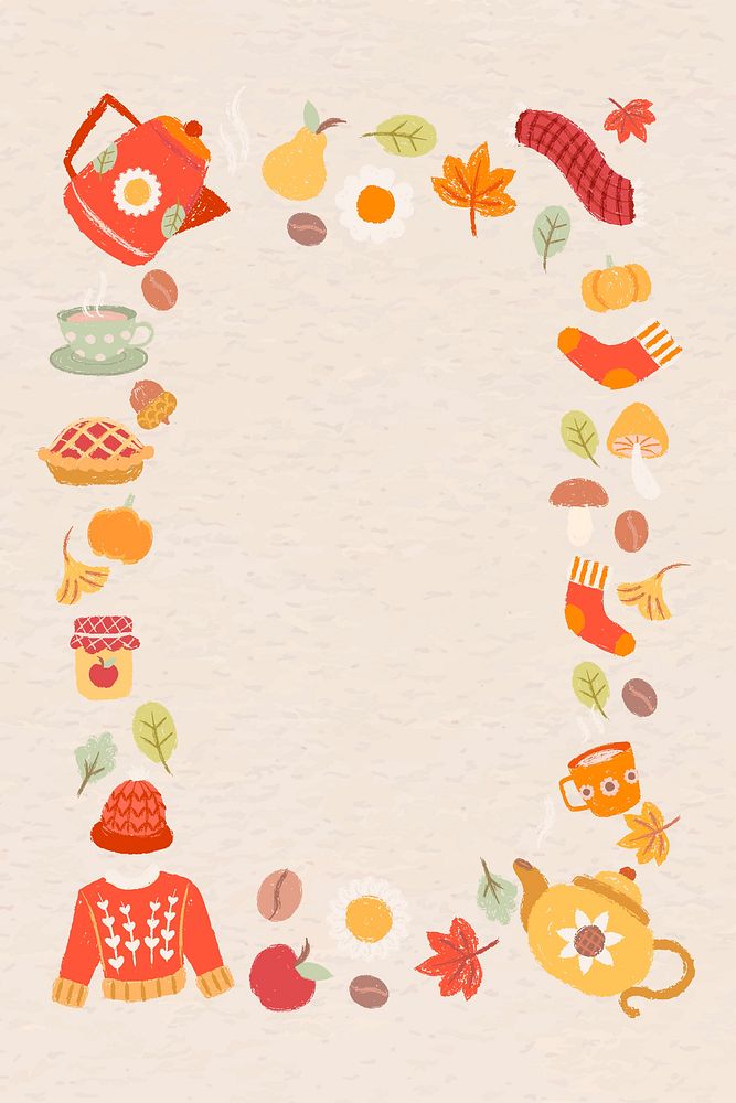Autumn themed poster template vector