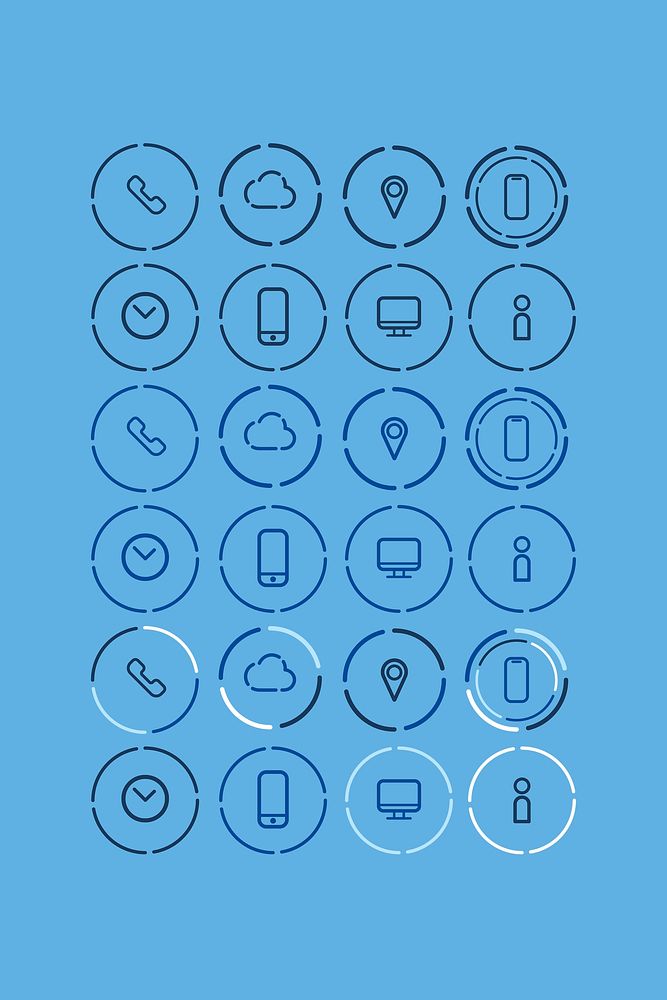 Computer icons and symbols vector collection
