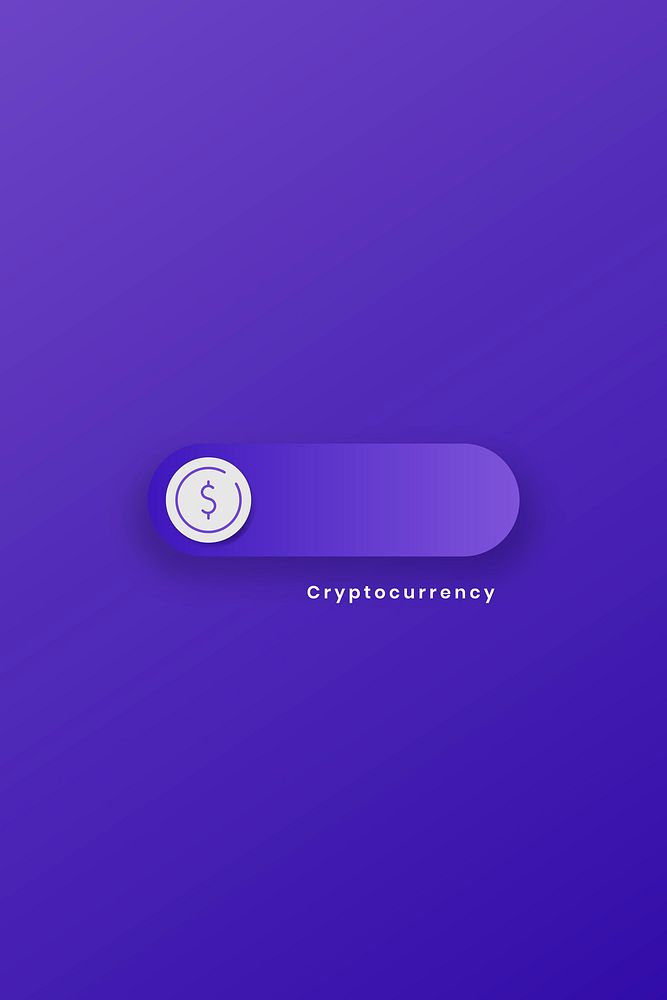 Purple cryptocurrency design element vector