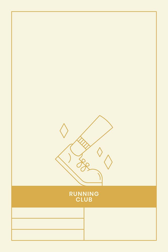 Blank yellow fitness note template vector