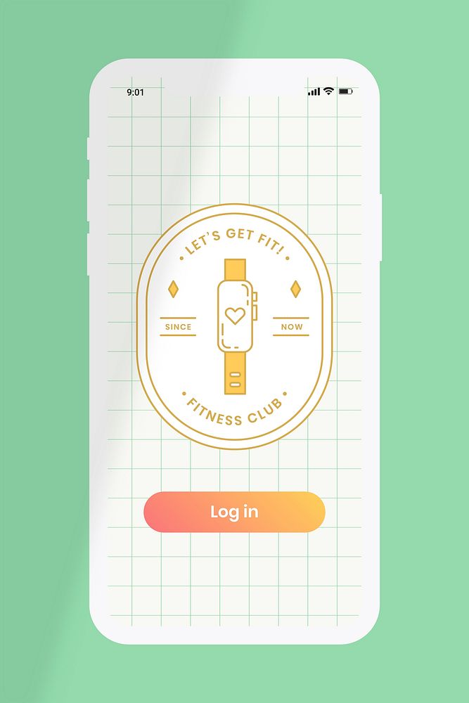 Fitness tracker application template vector